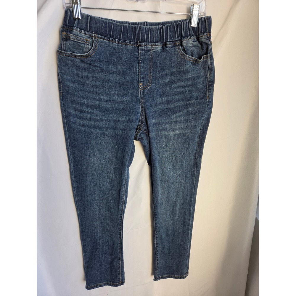 Jeans Womens M Blue Medium Wash Skinny Mid Rise Tapered